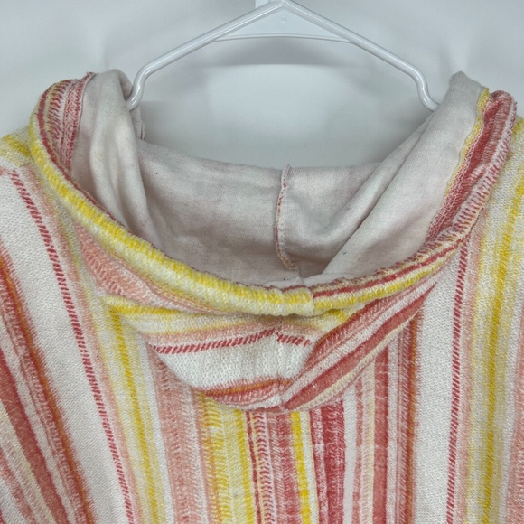 Southern Spirit Hoodie Small Poncho Sweater Yellow Stripe Panama City Beach - Picture 8 of 10